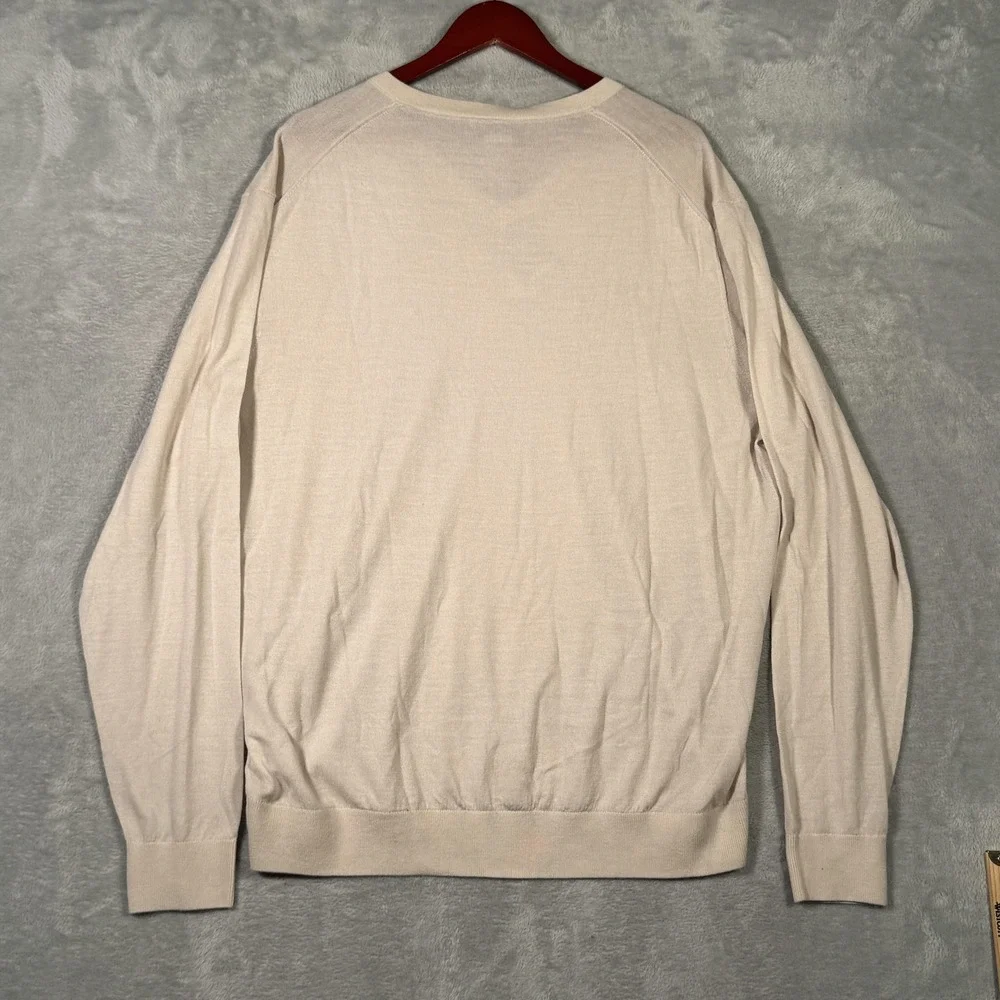 STITCH Golf Sweater Mens 2XL‎ Italian Waterproof Merino Commuter V Neck *FLAW